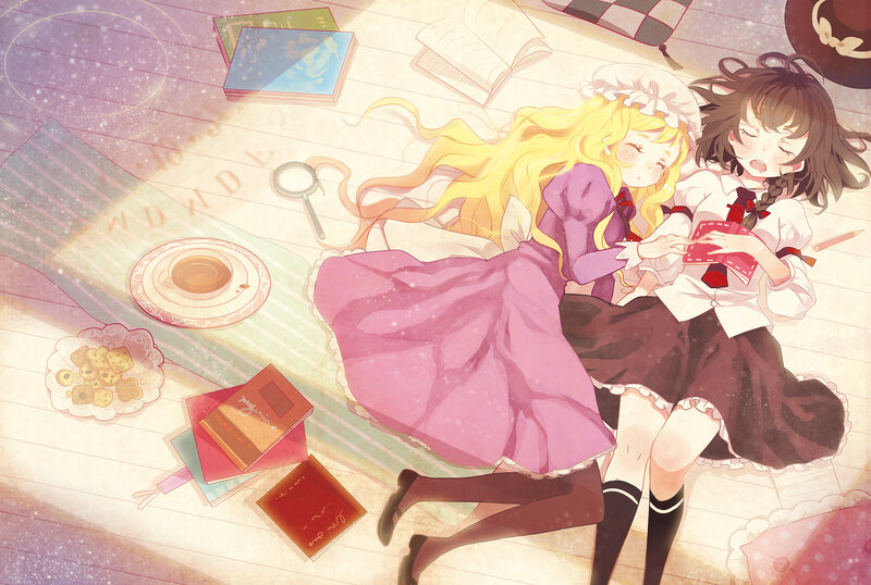Two Girls on Floor — Pink