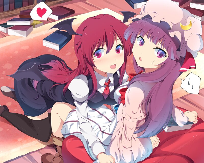 Two Girls on Floor — Red