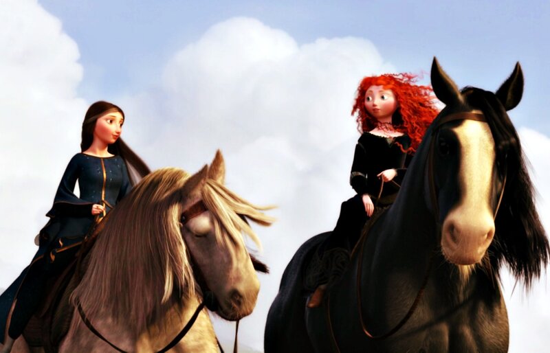 Two Girls on Horses