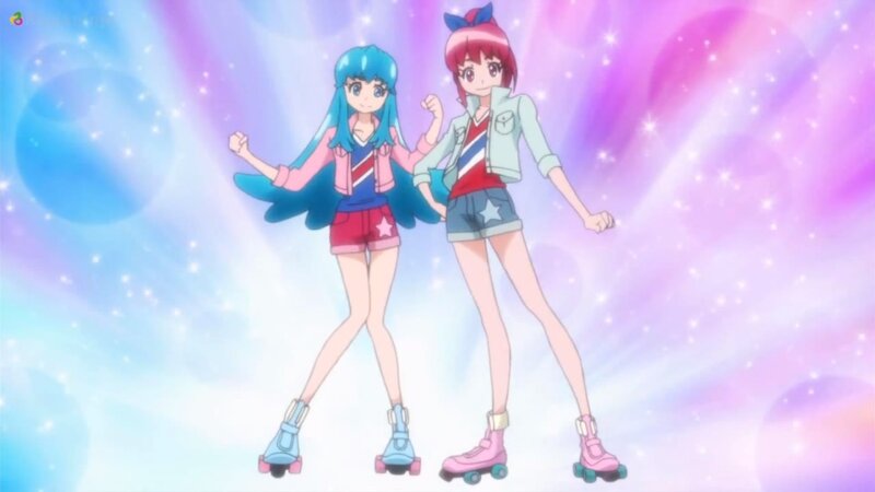 Two Girls on Roller Skates