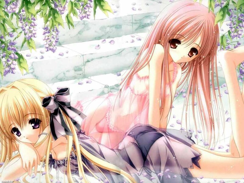 Two Girls on Steps