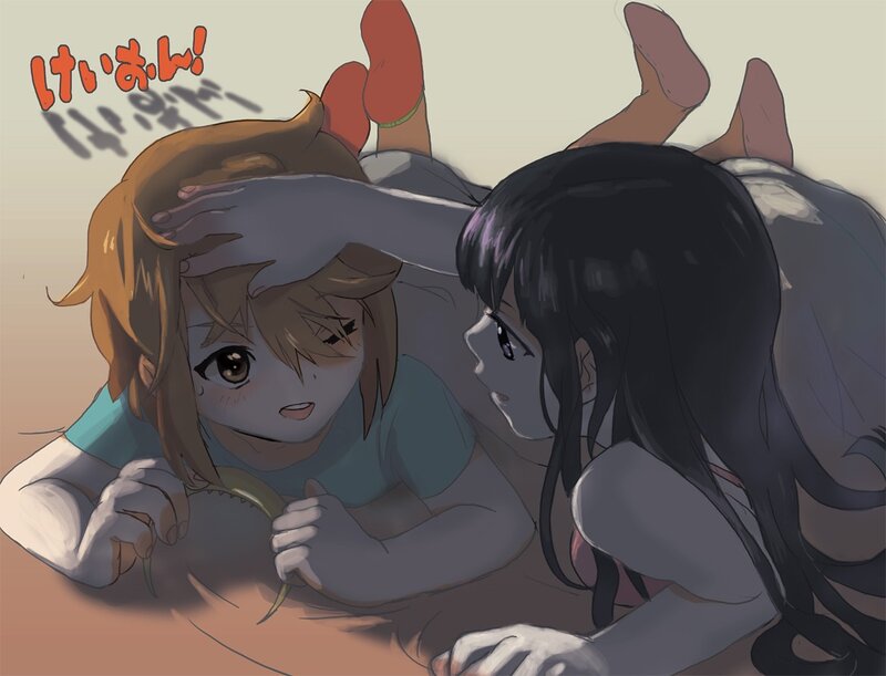 Two girls on the ground