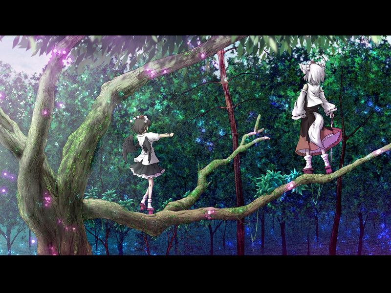 Two Girls on Tree Branch
