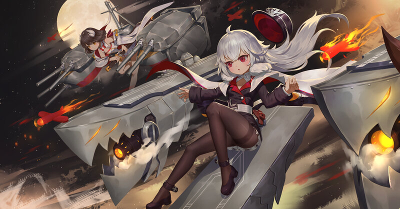 Two Girls on Warships