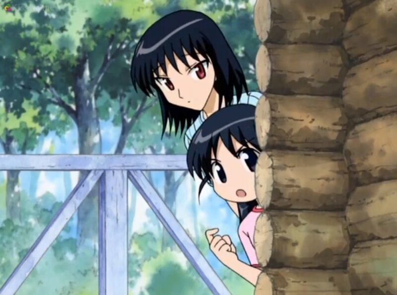 Two Girls Peeking