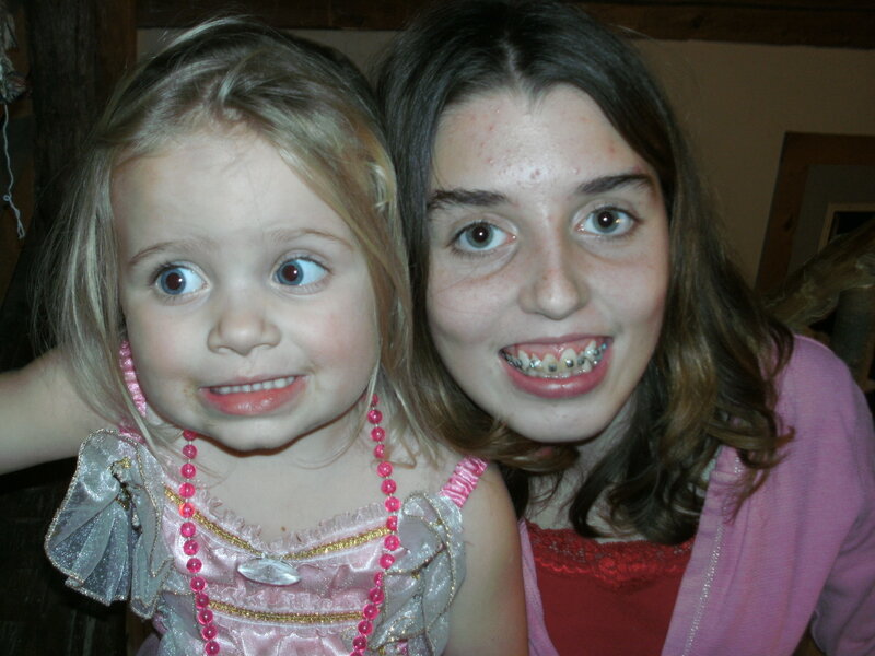 Two Girls Posing — Pink