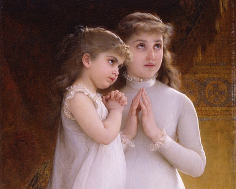Two Girls Praying