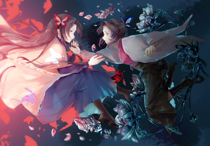 Two Girls Reaching Each Other