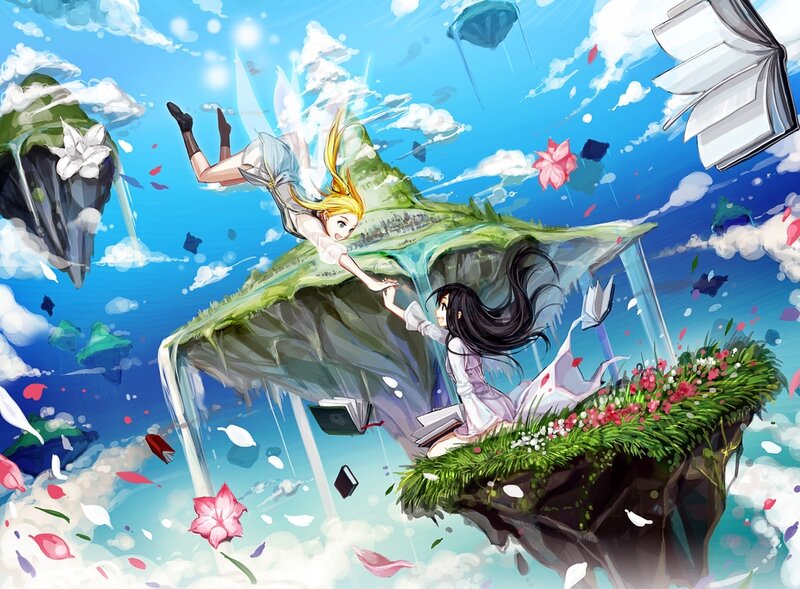 Two Girls Reaching