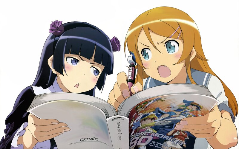 Two girls reading a comic