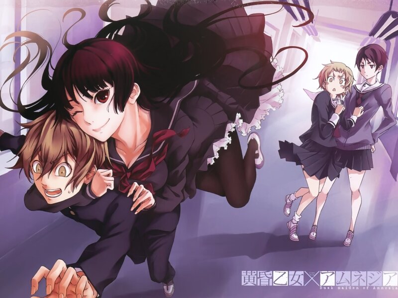 Two Girls Running in Hallway