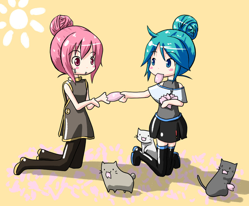 Two girls sharing a treat