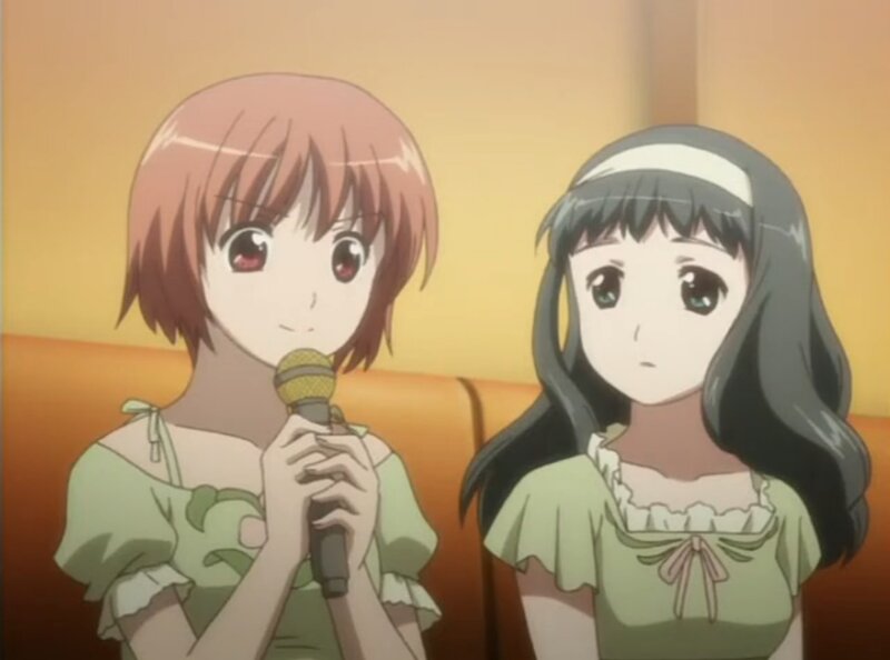 Two Girls Singing — Green, Calm