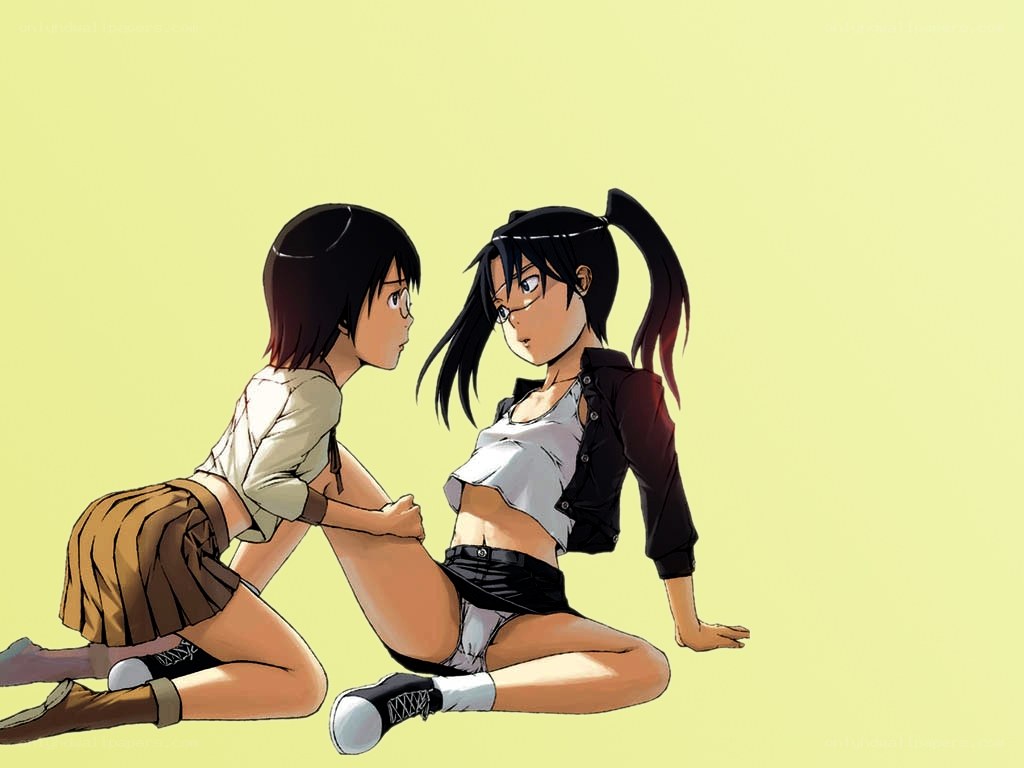 two girls sitting on floor