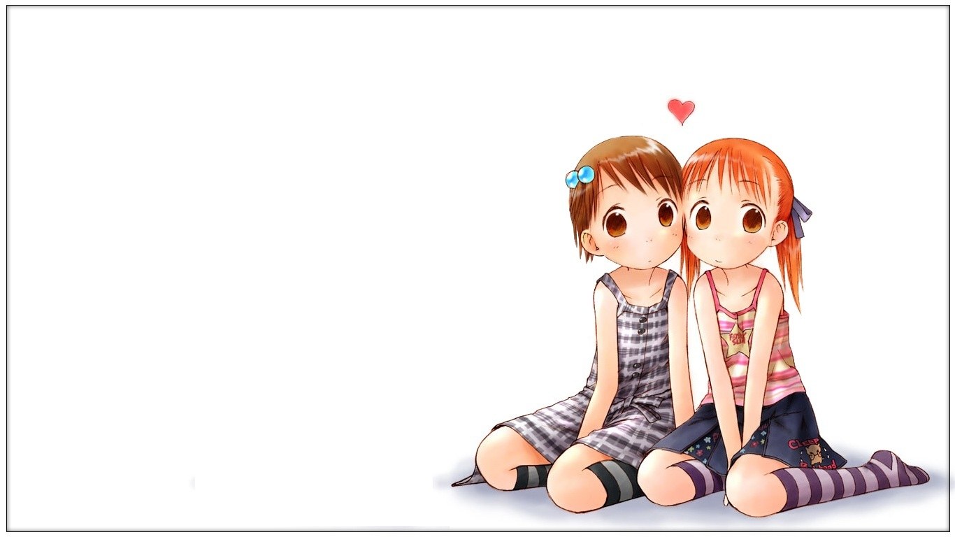 two girls sitting together