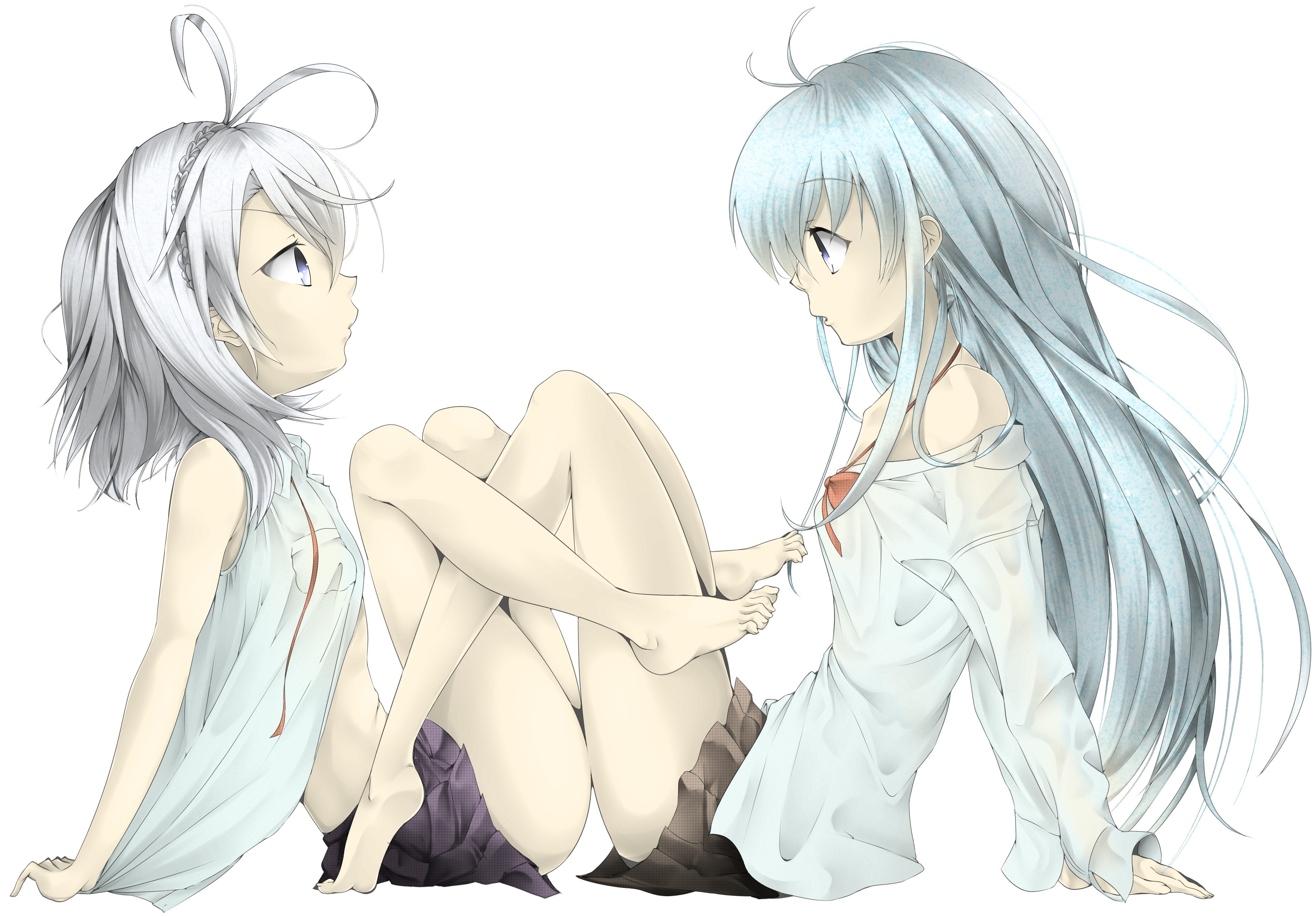 two girls sitting together