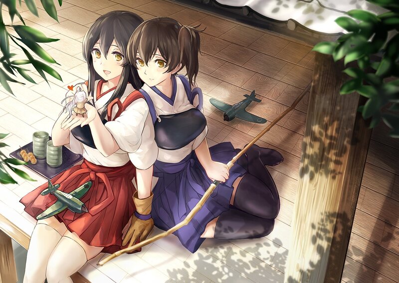 Two Girls Sitting Together — Brown