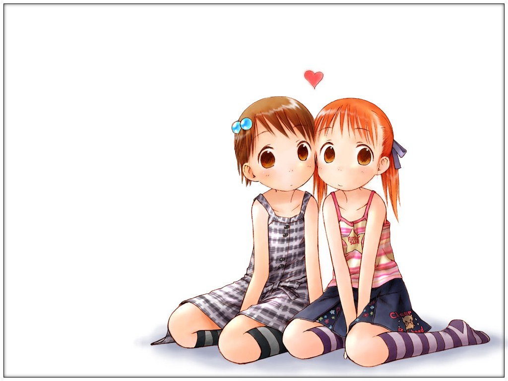 two girls sitting together