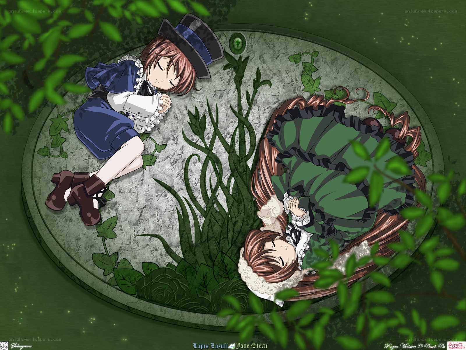 Two girls sleeping in a garden