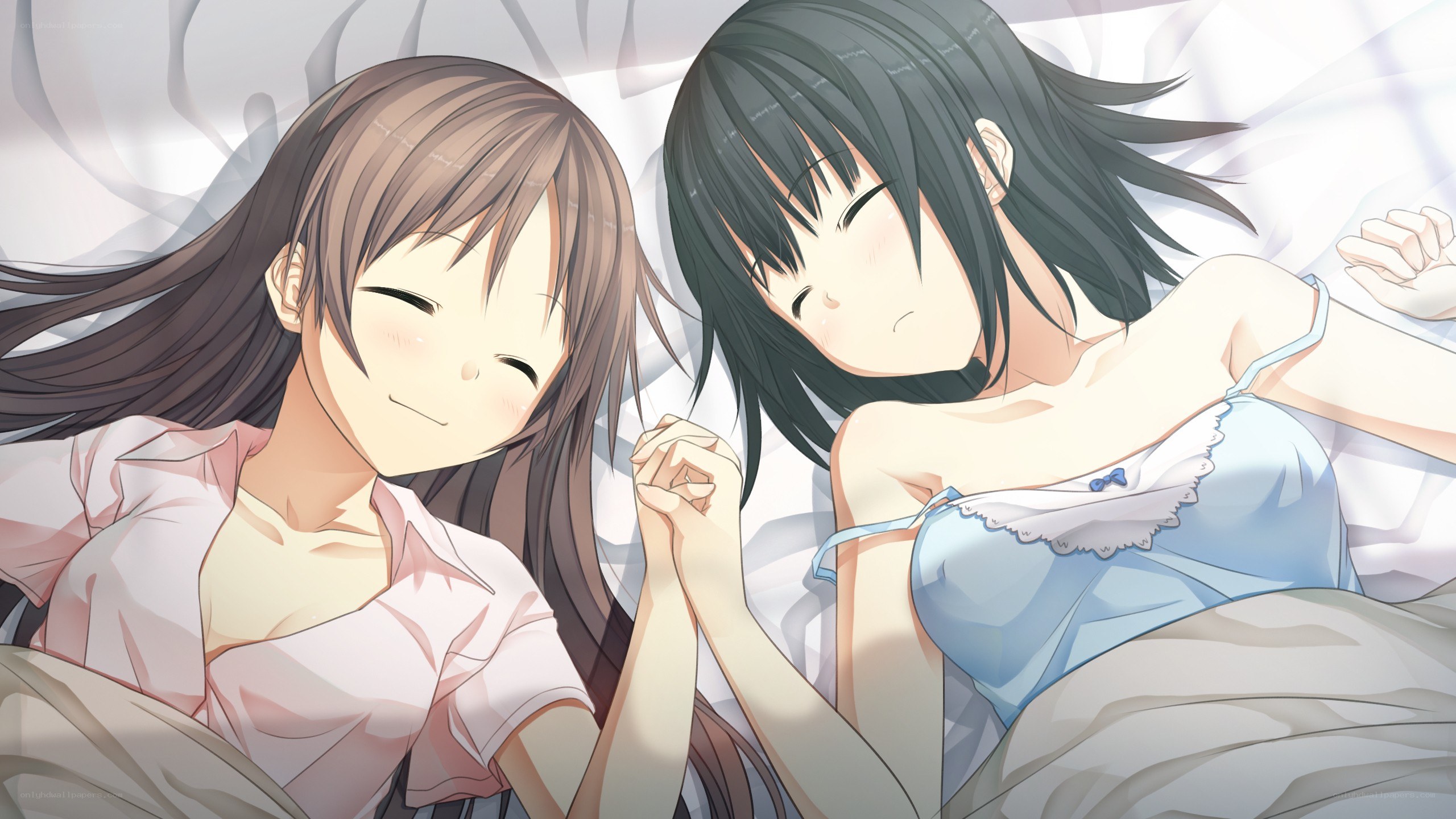Two girls sleeping together