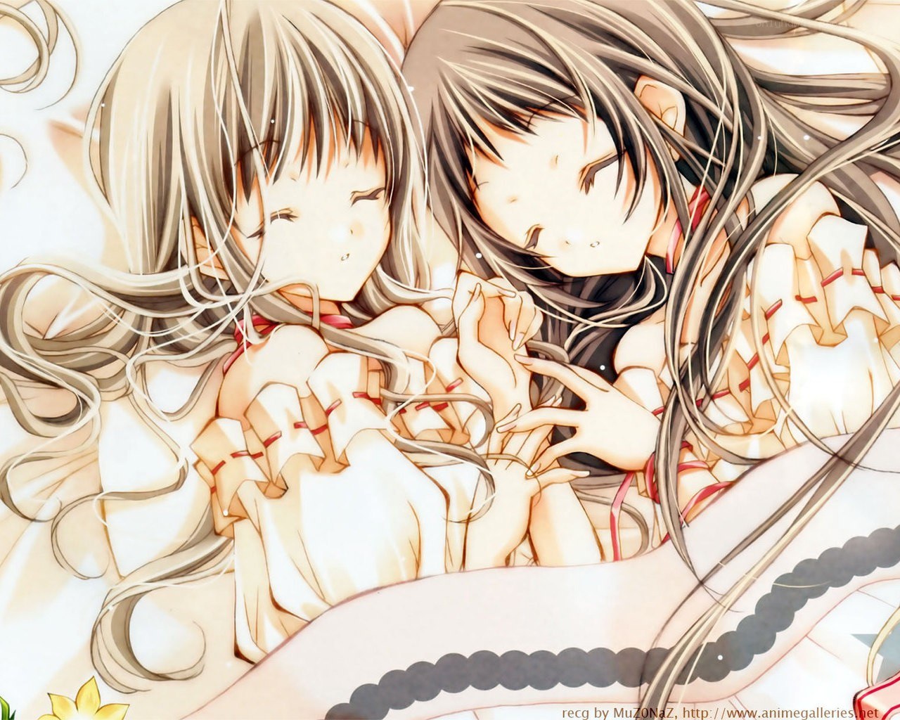 Two girls sleeping together