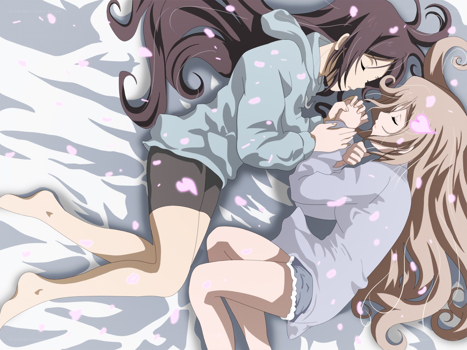 Two girls sleeping together