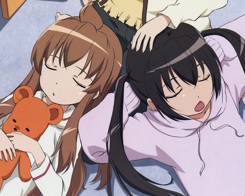 Two girls sleeping together