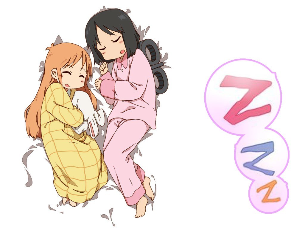 Two girls sleeping together