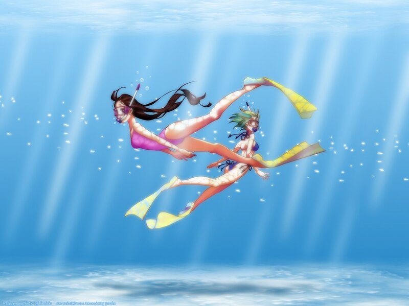 Two Girls Snorkeling