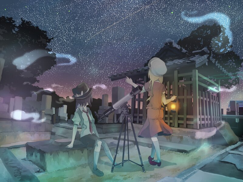 Two Girls Stargazing