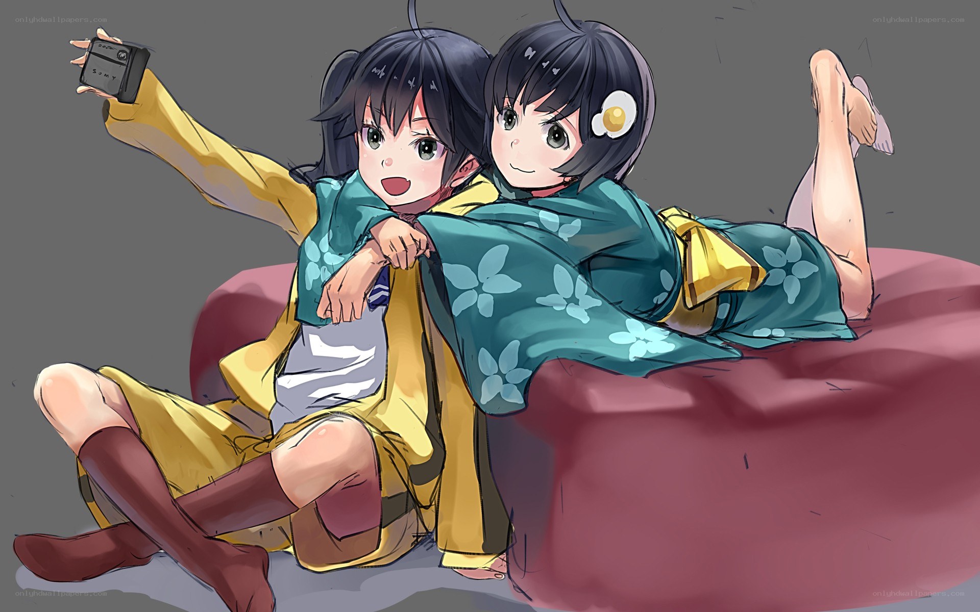 Two girls taking a selfie