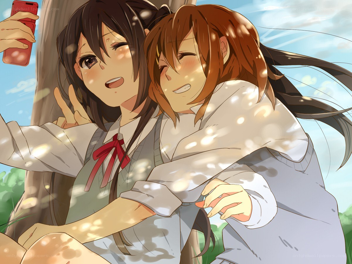 Two girls taking a selfie