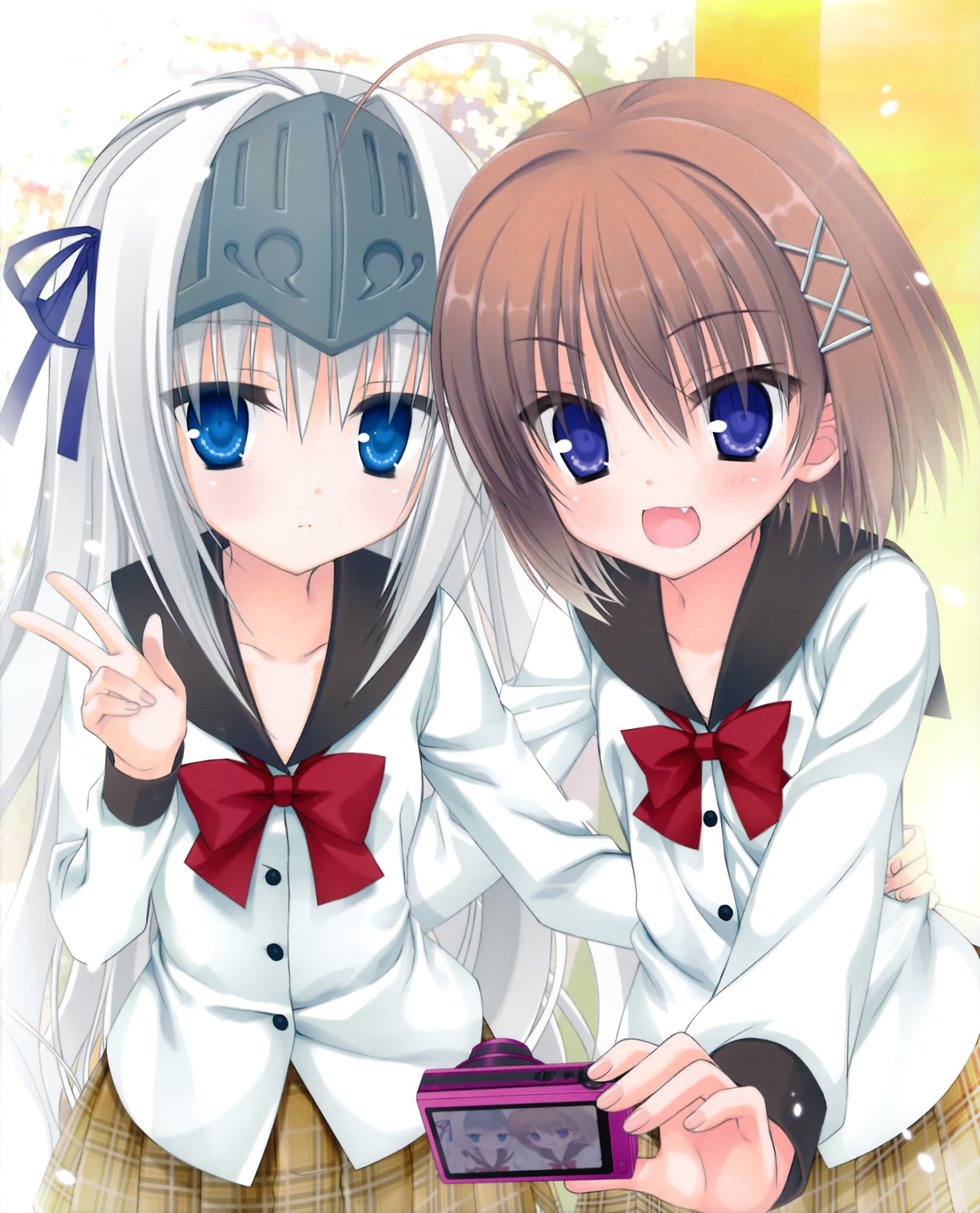 Two girls taking a selfie