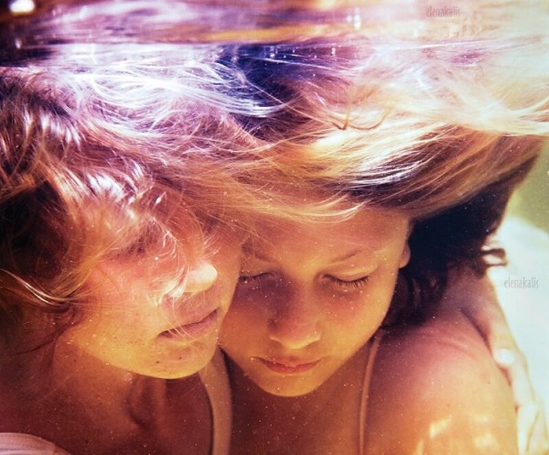 Two Girls Underwater — Yellow