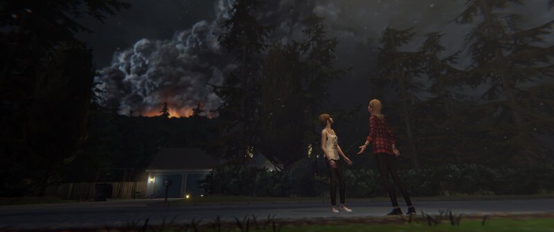 Two Girls Watching Fire