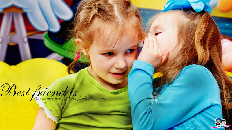 Two Girls Whispering — Green