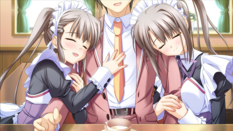 Two Girls with a Boy — Purple