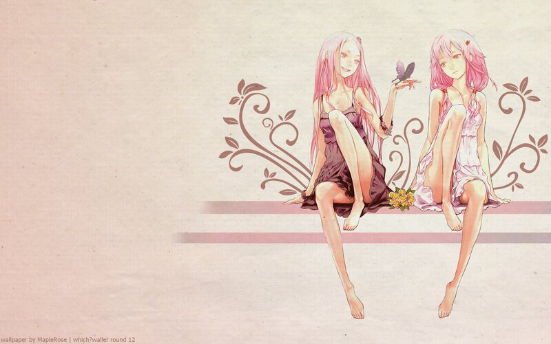 Two girls with a butterfly