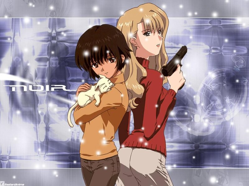 Two girls with a cat and gun