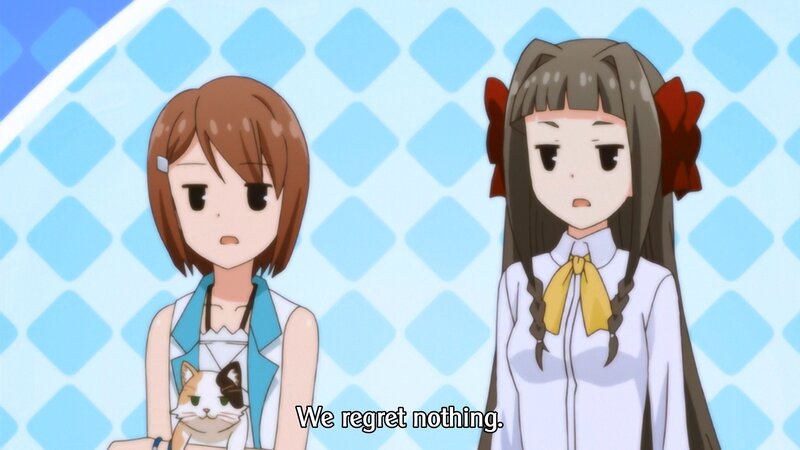 Two Girls with a Cat — Blue, Neutral