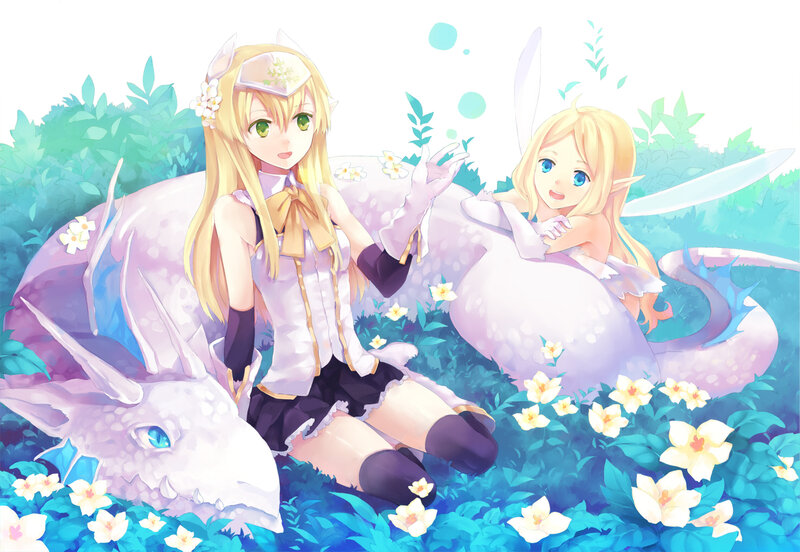 Two Girls with a Dragon