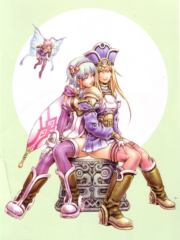 two girls with a fairy