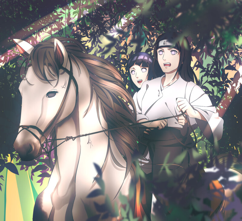 Two Girls with a Horse — Green