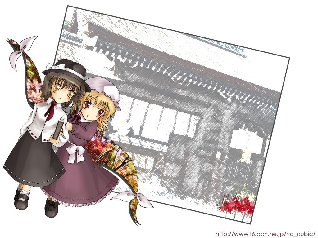 Two girls with a photo