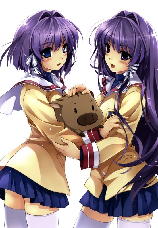 Two girls with a plush toy