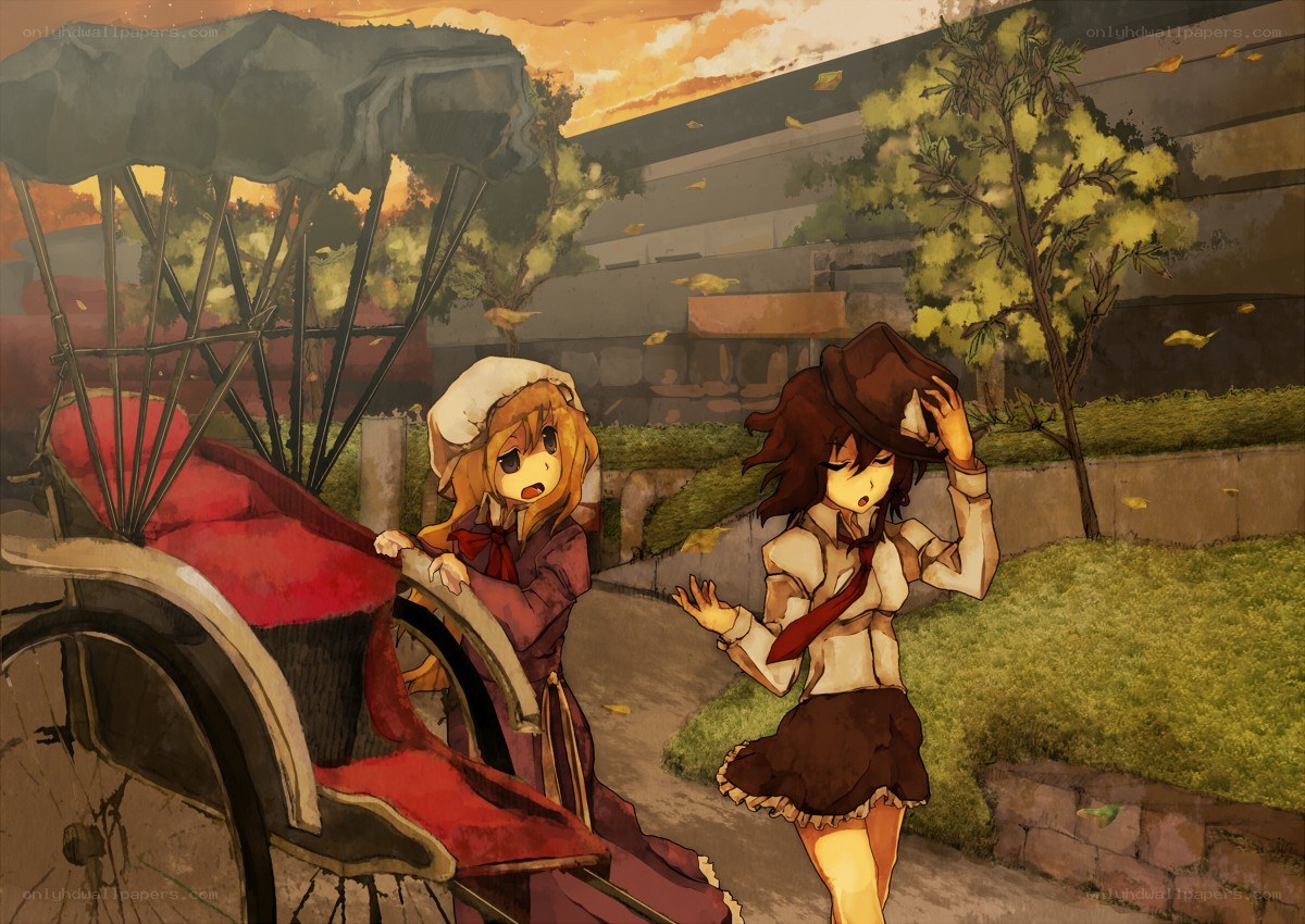 Two girls with a rickshaw