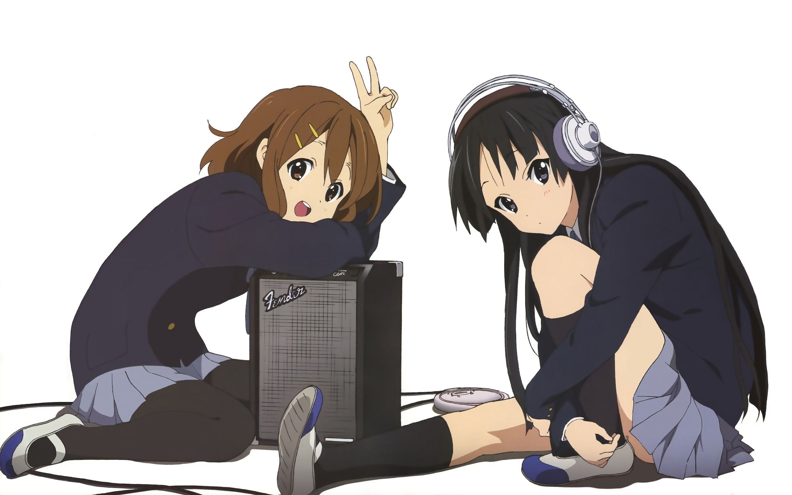 Two girls with a speaker