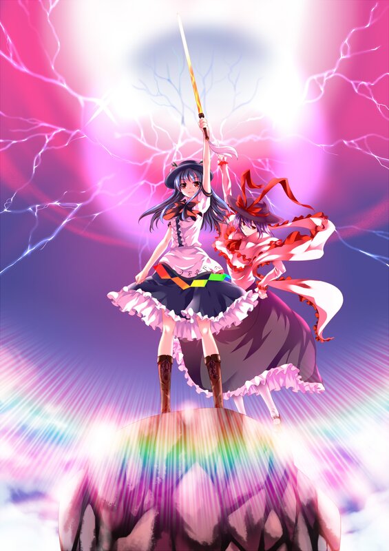 Two girls with a sword and magic