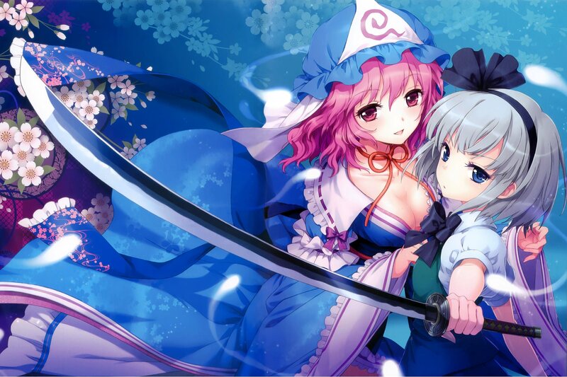 Two Girls with a Sword — Blue, Dramatic, Spring, Anime