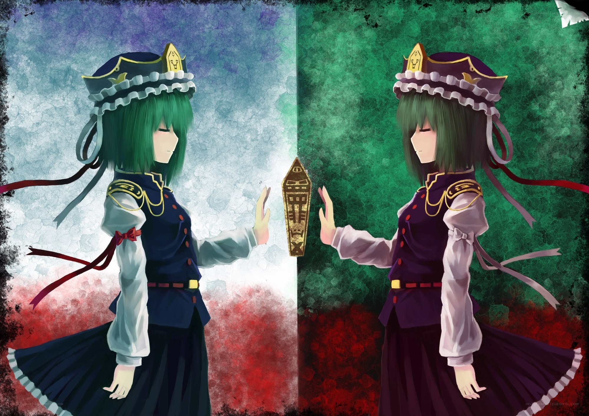 two girls with a talisman